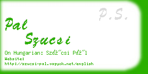 pal szucsi business card